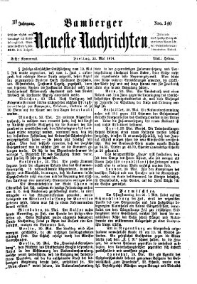 Bamberger neueste Nachrichten Freitag 22. Mai 1874