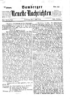 Bamberger neueste Nachrichten Freitag 5. Juni 1874