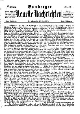 Bamberger neueste Nachrichten Samstag 27. Juni 1874