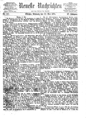 Neueste Nachrichten aus dem Gebiete der Politik (Münchner neueste Nachrichten) Mittwoch 20. Mai 1874