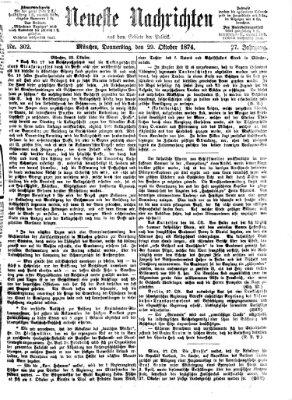 Neueste Nachrichten aus dem Gebiete der Politik (Münchner neueste Nachrichten) Donnerstag 29. Oktober 1874