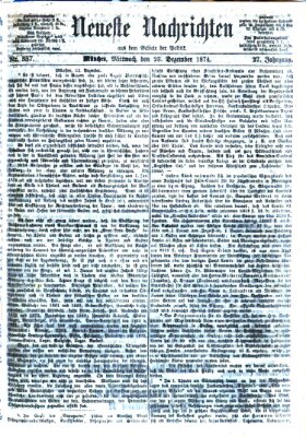 Neueste Nachrichten aus dem Gebiete der Politik (Münchner neueste Nachrichten) Mittwoch 23. Dezember 1874