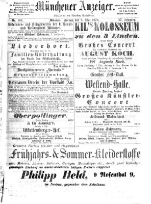 Münchener Anzeiger (Münchner neueste Nachrichten) Freitag 8. Mai 1874