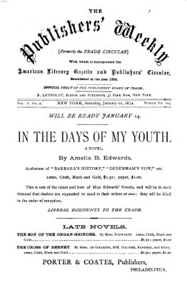 Publishers' weekly Samstag 10. Januar 1874