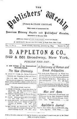 Publishers' weekly Samstag 24. Januar 1874