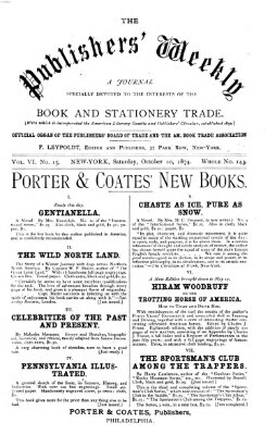 Publishers' weekly Samstag 10. Oktober 1874