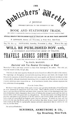 Publishers' weekly Samstag 7. November 1874