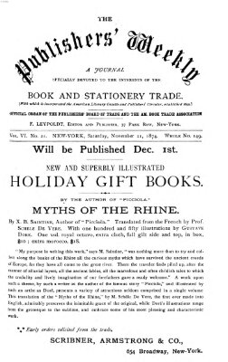 Publishers' weekly Samstag 21. November 1874