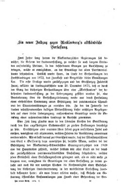 Im neuen Reich Freitag 27. März 1874