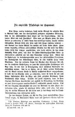 Im neuen Reich Freitag 7. August 1874