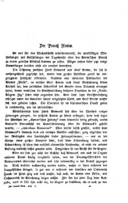 Im neuen Reich Freitag 30. Oktober 1874