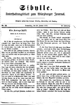 Sibylle (Würzburger Journal) Donnerstag 29. Januar 1874