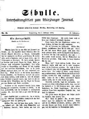 Sibylle (Würzburger Journal) Donnerstag 5. Februar 1874