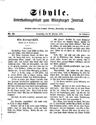 Sibylle (Würzburger Journal) Donnerstag 26. Februar 1874