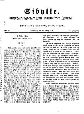 Sibylle (Würzburger Journal) Donnerstag 26. März 1874