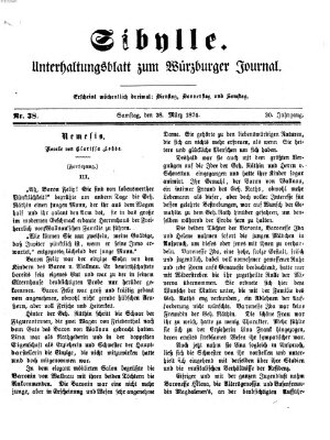 Sibylle (Würzburger Journal) Samstag 28. März 1874