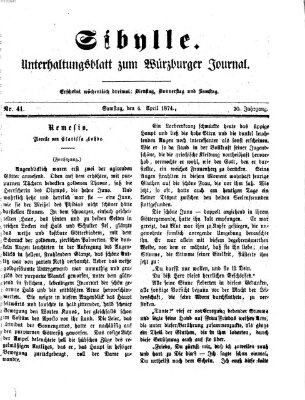 Sibylle (Würzburger Journal) Samstag 4. April 1874