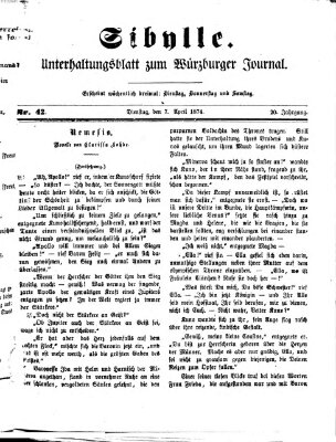 Sibylle (Würzburger Journal) Dienstag 7. April 1874