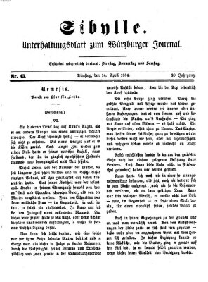 Sibylle (Würzburger Journal) Dienstag 14. April 1874