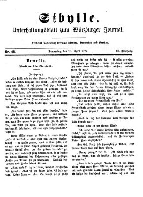 Sibylle (Würzburger Journal) Donnerstag 16. April 1874