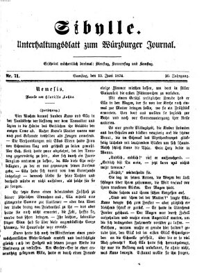 Sibylle (Würzburger Journal) Samstag 13. Juni 1874