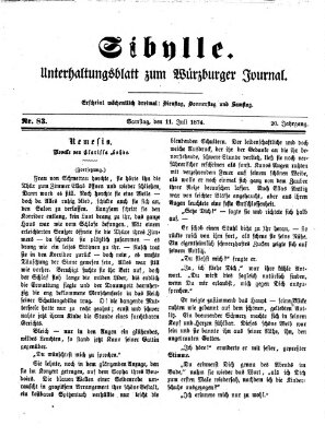 Sibylle (Würzburger Journal) Samstag 11. Juli 1874