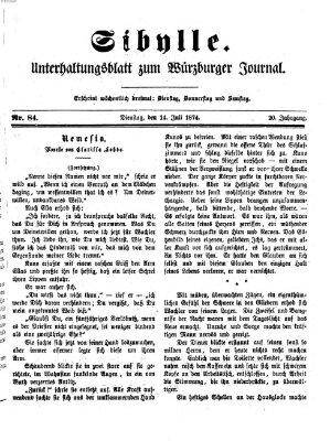 Sibylle (Würzburger Journal) Dienstag 14. Juli 1874