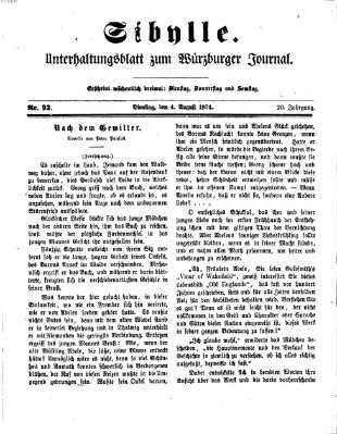 Sibylle (Würzburger Journal) Dienstag 4. August 1874