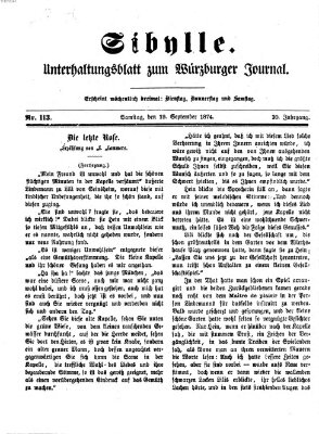 Sibylle (Würzburger Journal) Samstag 19. September 1874
