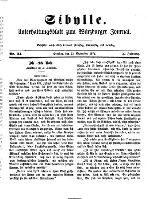 Sibylle (Würzburger Journal) Dienstag 22. September 1874