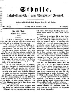 Sibylle (Würzburger Journal) Samstag 26. September 1874