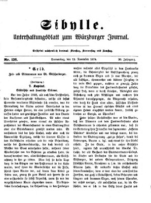 Sibylle (Würzburger Journal) Donnerstag 12. November 1874