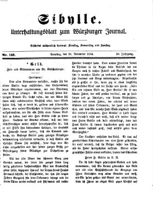 Sibylle (Würzburger Journal) Samstag 21. November 1874