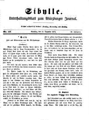 Sibylle (Würzburger Journal) Samstag 12. Dezember 1874