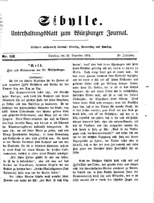 Sibylle (Würzburger Journal) Dienstag 22. Dezember 1874