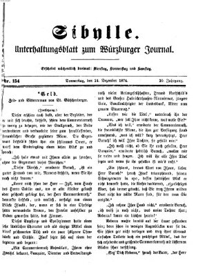 Sibylle (Würzburger Journal) Montag 21. Dezember 1874