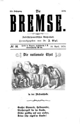 Die Bremse Samstag 18. April 1874