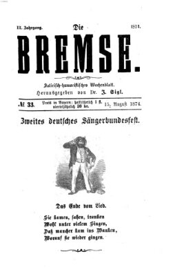 Die Bremse Samstag 15. August 1874