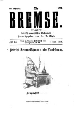 Die Bremse Samstag 7. November 1874