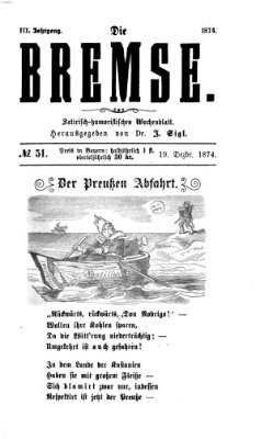 Die Bremse Samstag 19. Dezember 1874