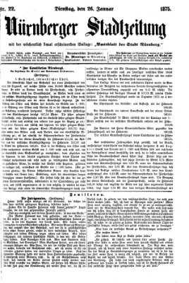 Nürnberger Stadtzeitung (Nürnberger Abendzeitung) Dienstag 26. Januar 1875