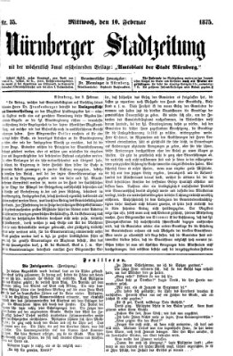 Nürnberger Stadtzeitung (Nürnberger Abendzeitung) Mittwoch 10. Februar 1875