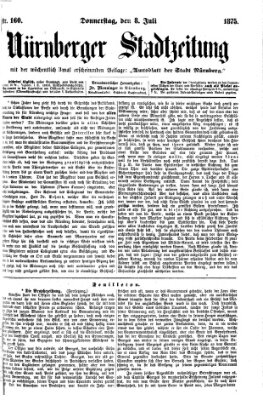 Nürnberger Stadtzeitung (Nürnberger Abendzeitung) Donnerstag 8. Juli 1875