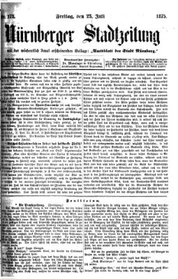 Nürnberger Stadtzeitung (Nürnberger Abendzeitung) Freitag 23. Juli 1875