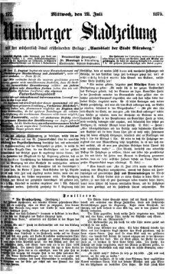 Nürnberger Stadtzeitung (Nürnberger Abendzeitung) Mittwoch 28. Juli 1875