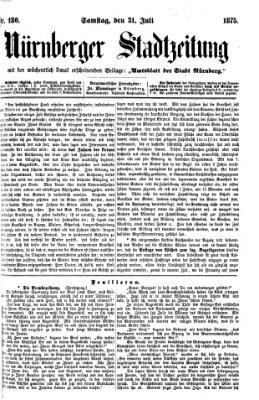 Nürnberger Stadtzeitung (Nürnberger Abendzeitung) Samstag 31. Juli 1875