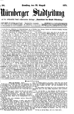 Nürnberger Stadtzeitung (Nürnberger Abendzeitung) Samstag 28. August 1875