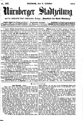 Nürnberger Stadtzeitung (Nürnberger Abendzeitung) Mittwoch 6. Oktober 1875