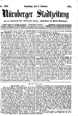 Nürnberger Stadtzeitung (Nürnberger Abendzeitung) Samstag 9. Oktober 1875