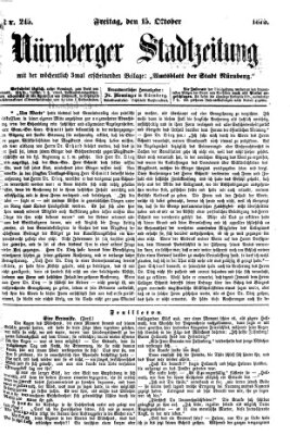 Nürnberger Stadtzeitung (Nürnberger Abendzeitung) Freitag 15. Oktober 1875